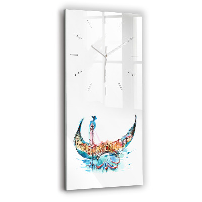 Modern vertical wall clock Italy - Venetian Gondola