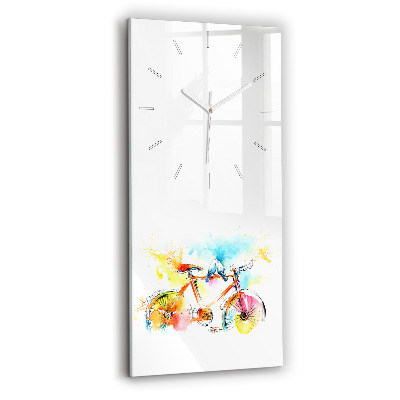 Modern vertical wall clock Painted bike