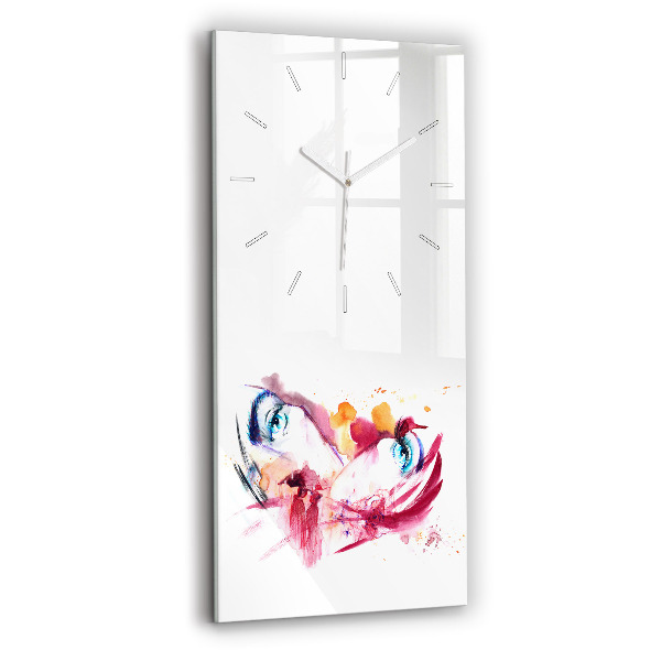 Modern vertical wall clock Romantic couple