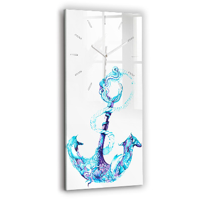 Modern vertical wall clock Sea anchor