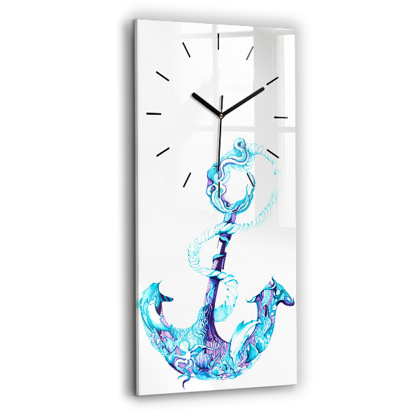 Modern vertical wall clock Sea anchor