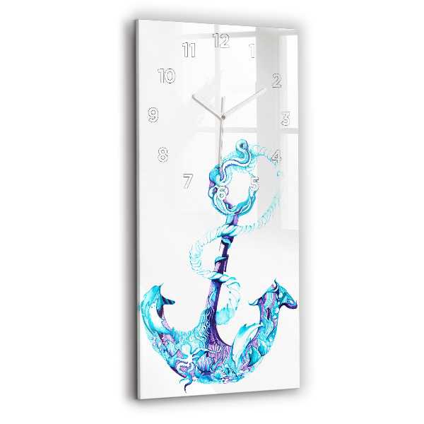 Modern vertical wall clock Sea anchor