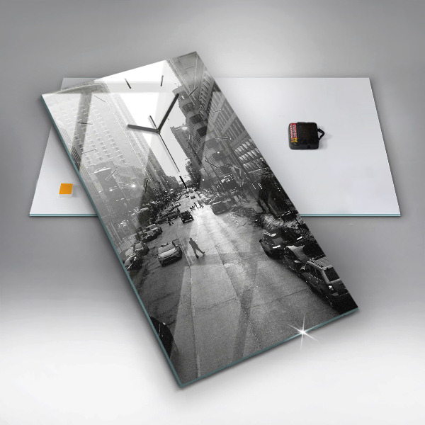 Modern vertical wall clock Chicago City Streets