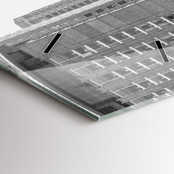 Modern vertical wall clock Chicago City Streets