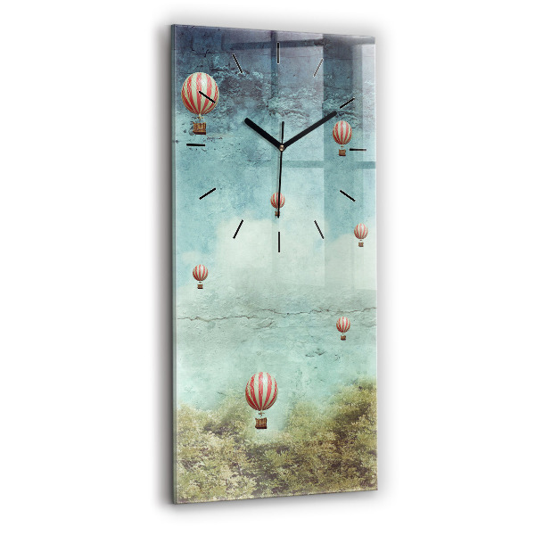 Modern vertical wall clock Painted balloons