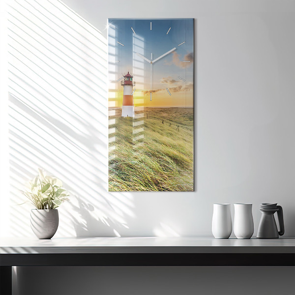 Modern vertical wall clock Lighthouse