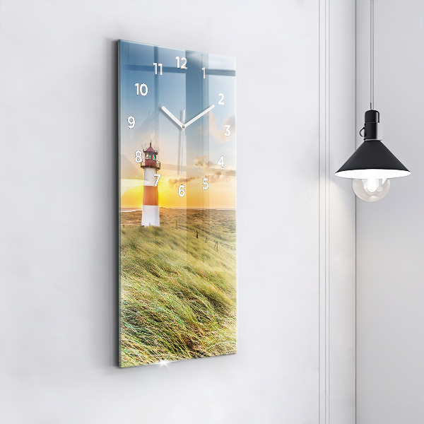 Modern vertical wall clock Lighthouse