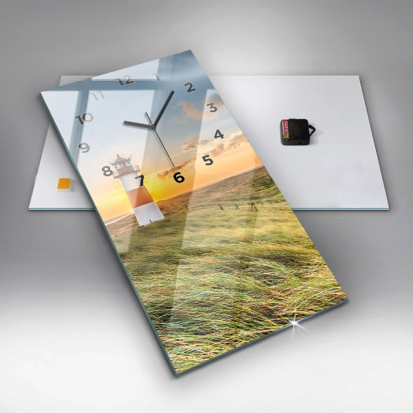 Modern vertical wall clock Lighthouse