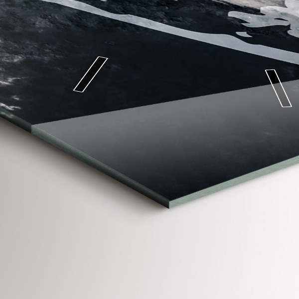 Modern vertical wall clock Woman - watercolors