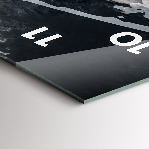 Modern vertical wall clock Woman - watercolors