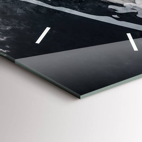 Modern vertical wall clock Woman - watercolors