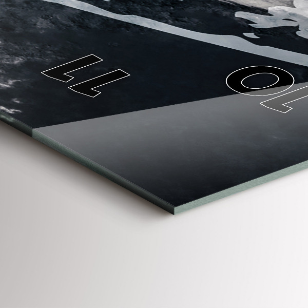 Modern vertical wall clock Woman - watercolors