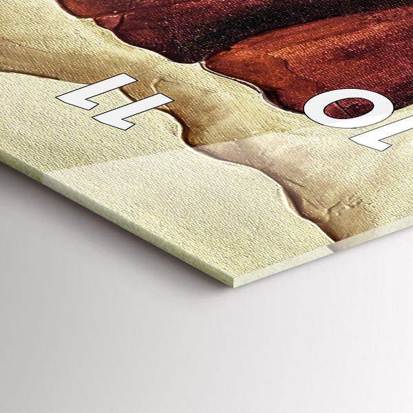 Modern vertical wall clock Painted poppies