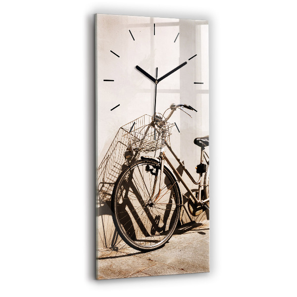 Modern vertical wall clock Italian bike