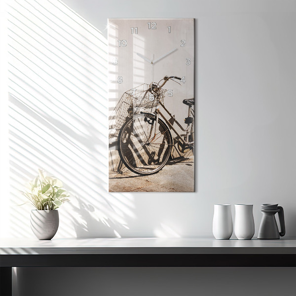 Modern vertical wall clock Italian bike