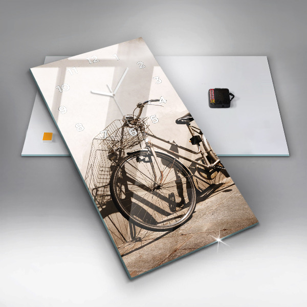 Modern vertical wall clock Italian bike