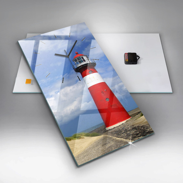 Modern vertical wall clock Lighthouse