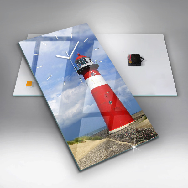 Modern vertical wall clock Lighthouse