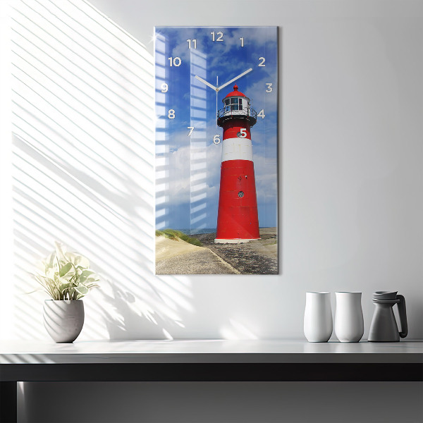 Modern vertical wall clock Lighthouse