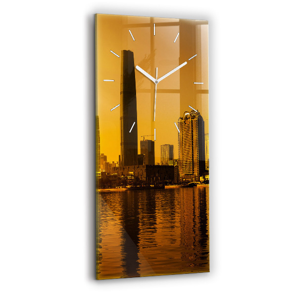Modern vertical wall clock Zhujiang River