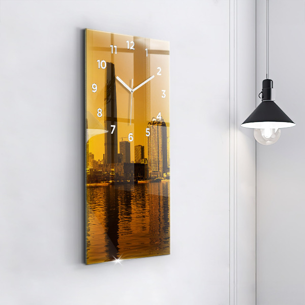 Modern vertical wall clock Zhujiang River