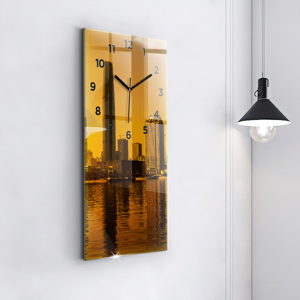 Modern vertical wall clock Zhujiang River