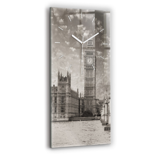 Modern vertical wall clock London England Big Ben