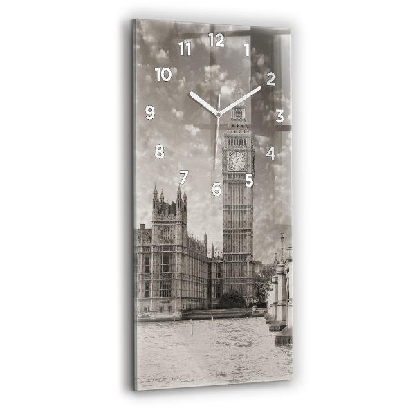Modern vertical wall clock London England Big Ben