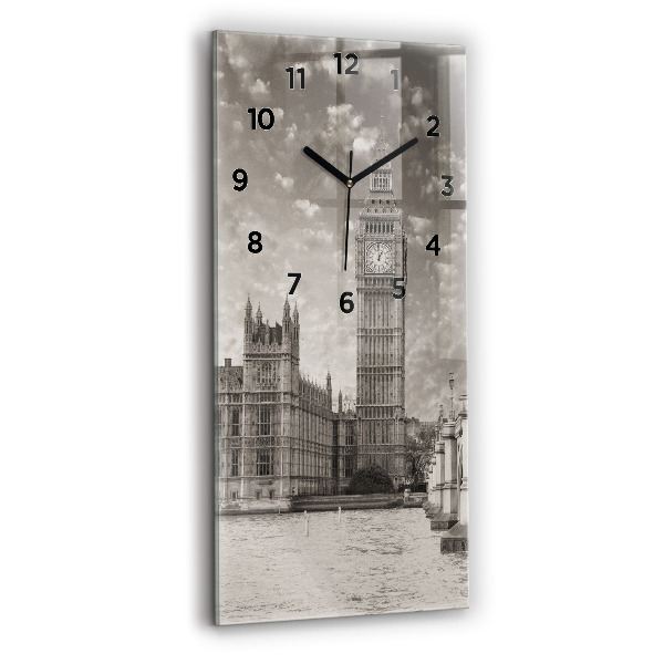 Modern vertical wall clock London England Big Ben