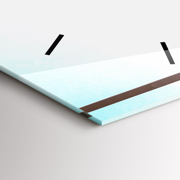 Modern vertical wall clock Man at the airport