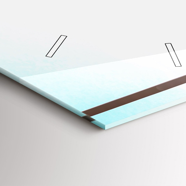 Modern vertical wall clock Man at the airport