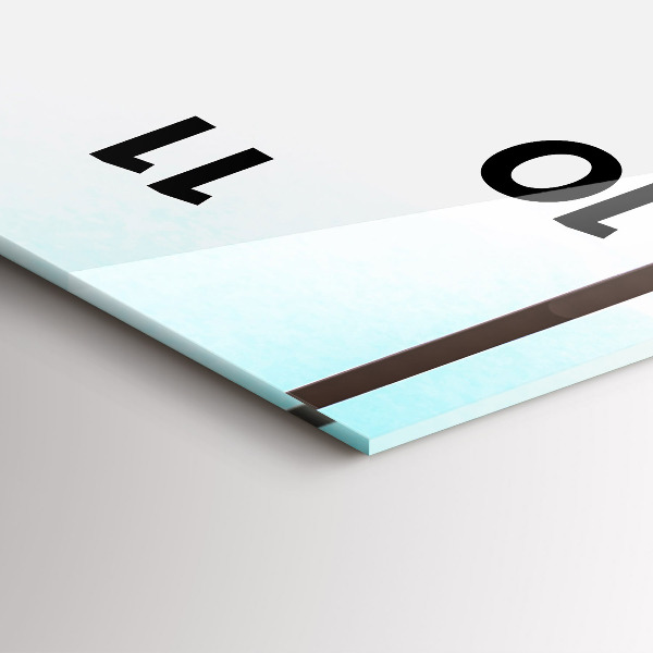 Modern vertical wall clock Man at the airport