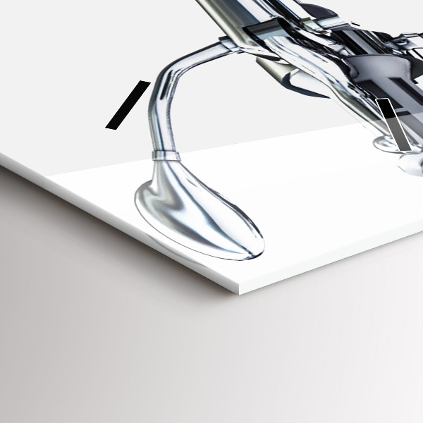 Modern vertical wall clock Black motorcycle