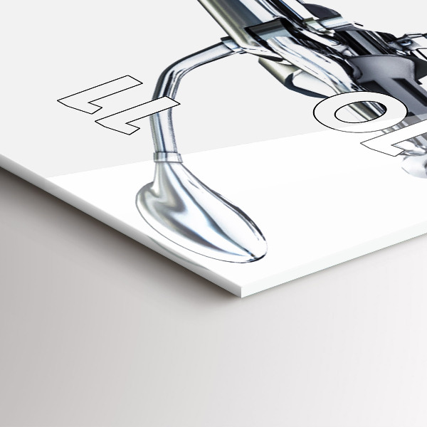 Modern vertical wall clock Black motorcycle