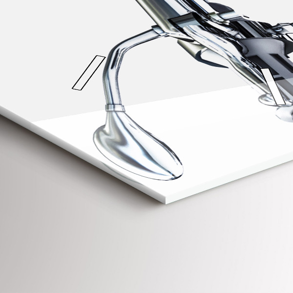 Modern vertical wall clock Black motorcycle