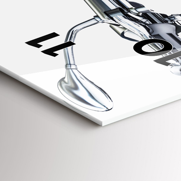 Modern vertical wall clock Black motorcycle