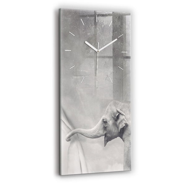 Modern vertical wall clock Elephant