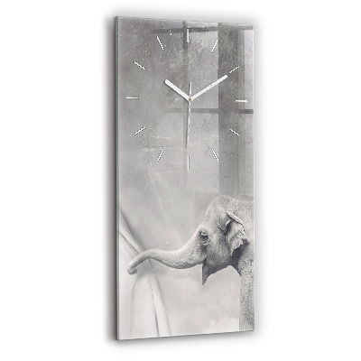 Modern vertical wall clock Elephant