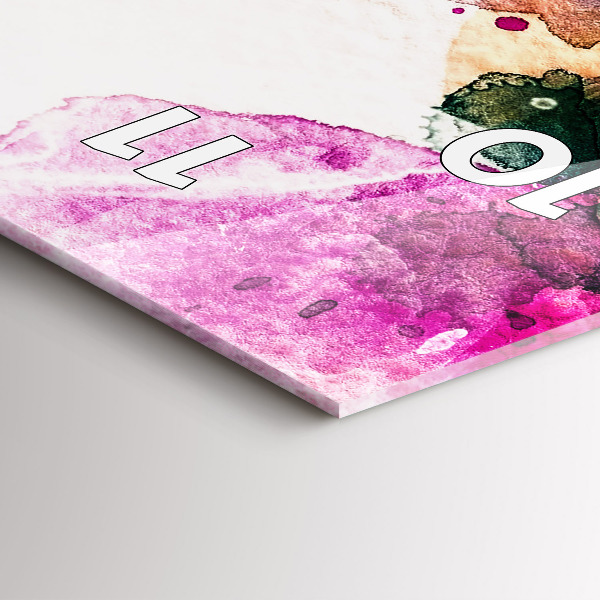 Modern vertical wall clock Abstract woman face