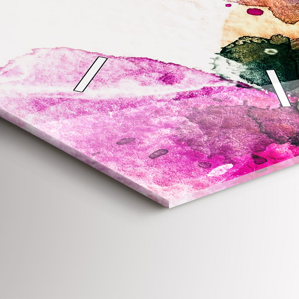 Modern vertical wall clock Abstract woman face