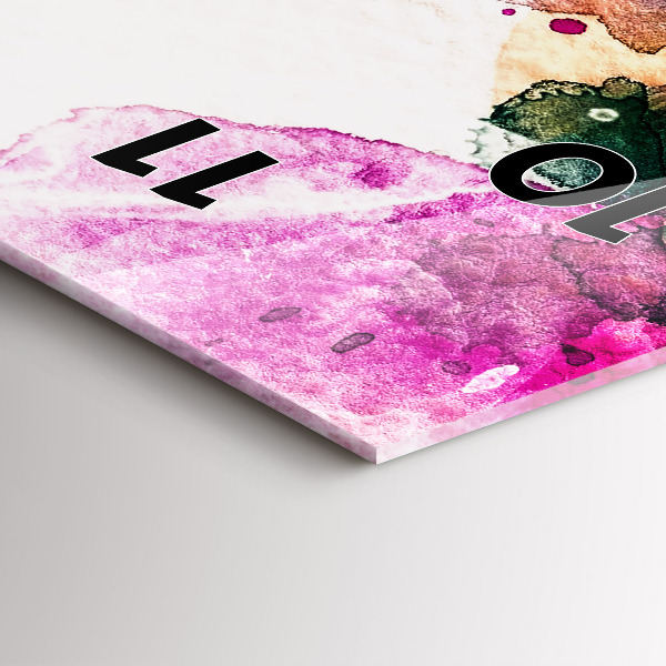 Modern vertical wall clock Abstract woman face