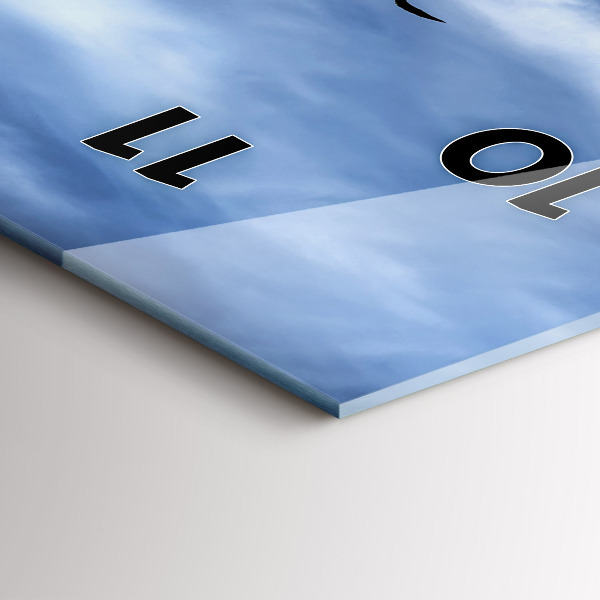 Modern vertical wall clock Lake Sunset