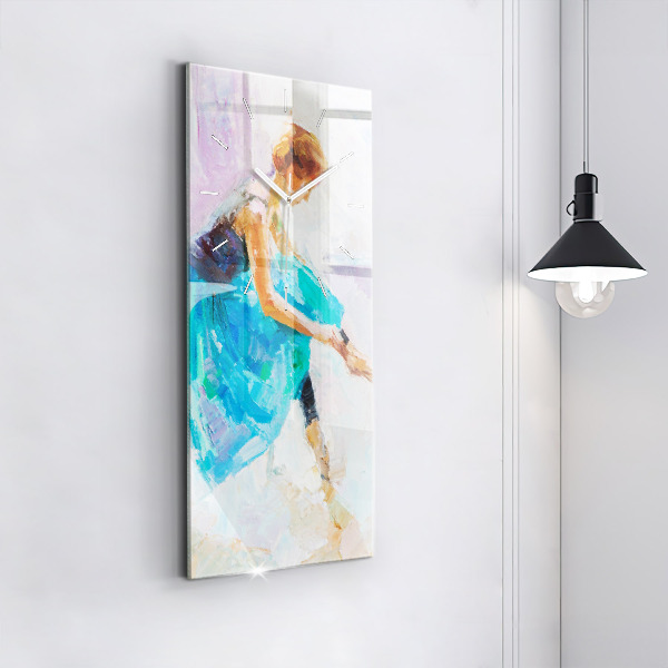 Modern vertical wall clock Preparing the ballerina