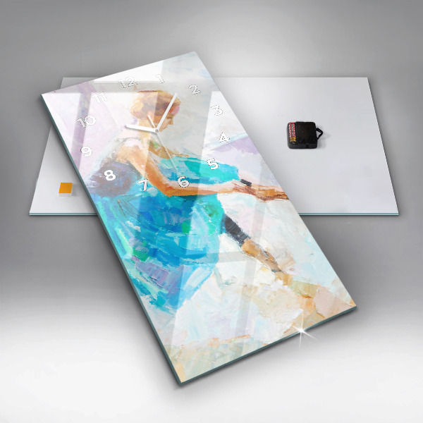 Modern vertical wall clock Preparing the ballerina