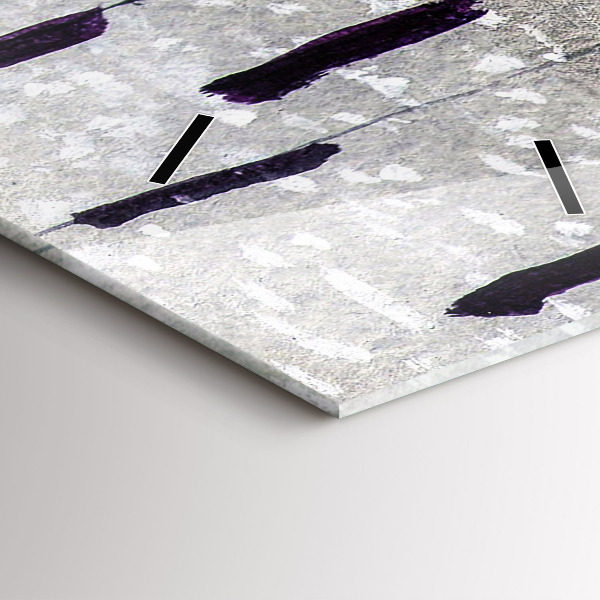 Modern vertical wall clock Cranes in the reeds