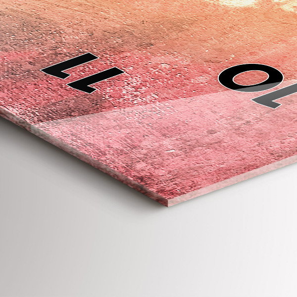 Modern vertical wall clock Young couple in love