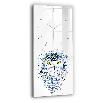 Modern vertical wall clock Owl look
