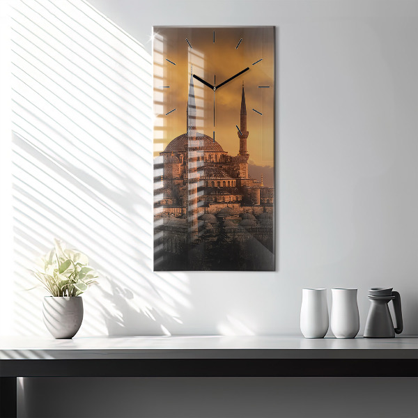 Modern vertical wall clock Mosque in Istanbul
