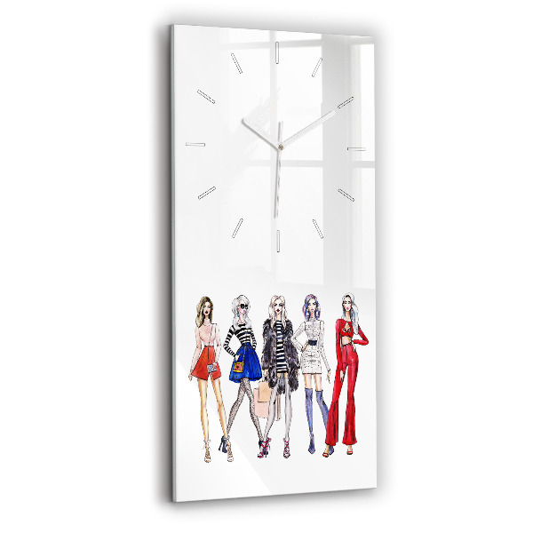 Modern vertical wall clock Fashionable girls