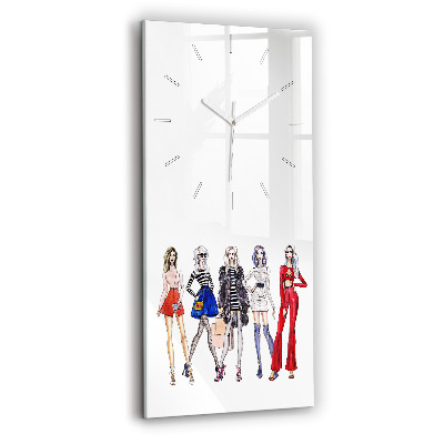 Modern vertical wall clock Fashionable girls